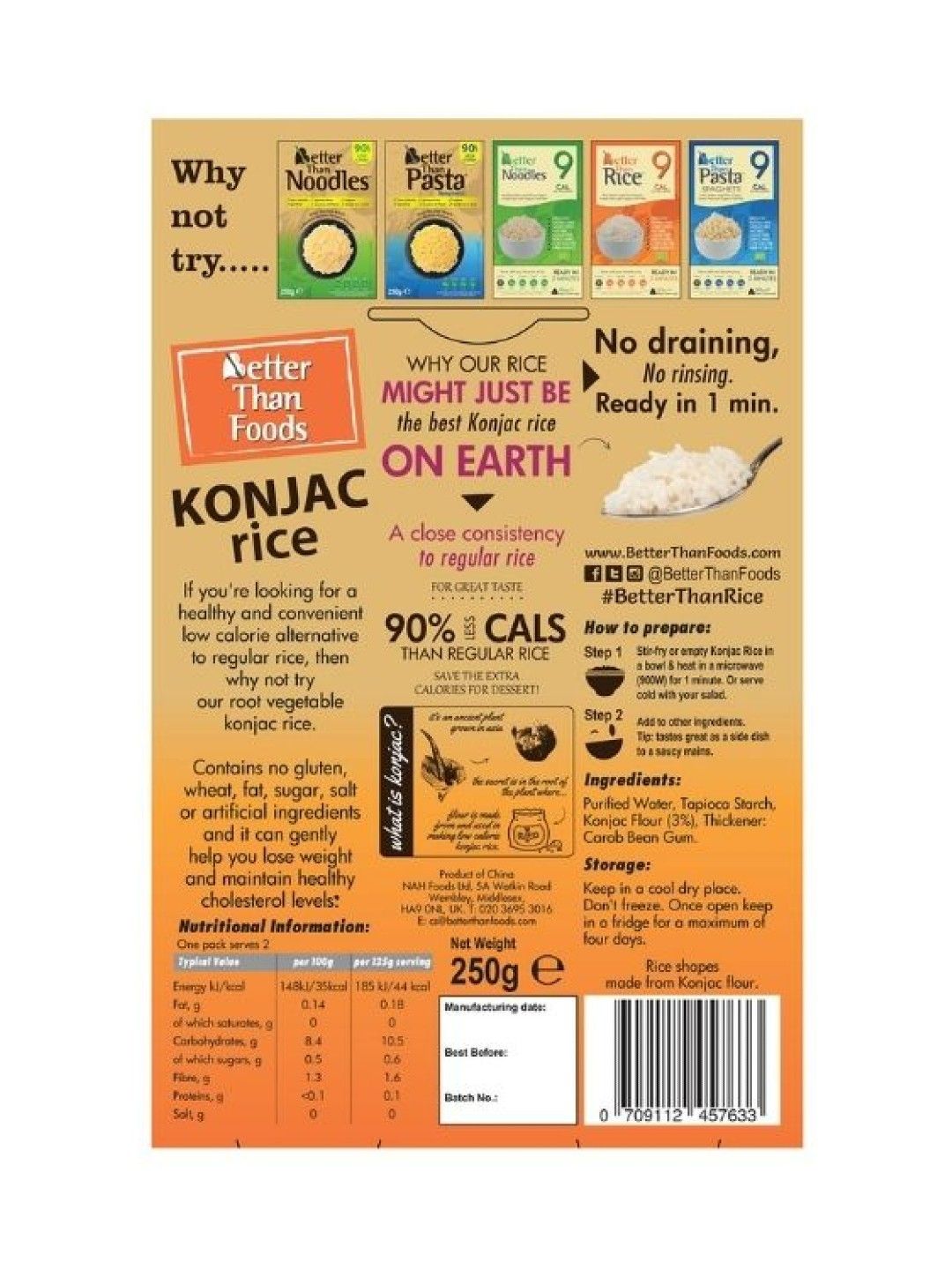 Better Than Rice No Drain (250g) edamama